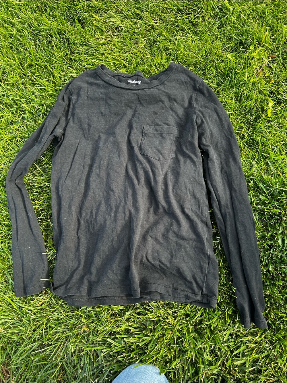 Madewell long-sleeve cotton crewneck pocket‎ T-shirt